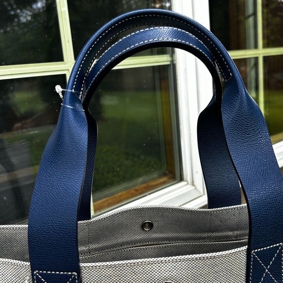 Vintage DOONY & BURKE satchel tote shopper blue gray - Picture 2 of 14